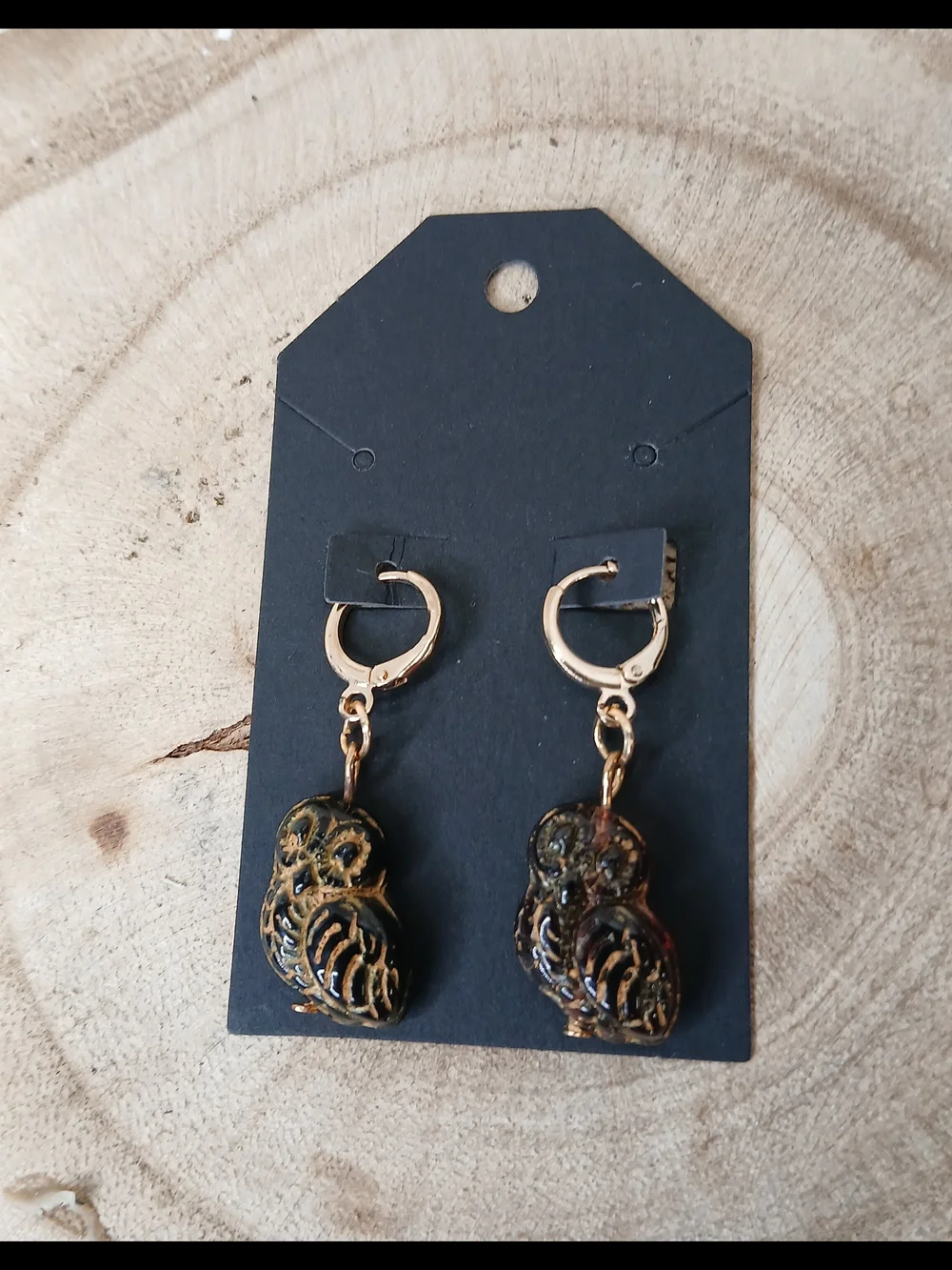 Gold Owl Drop Earrings - Women Jewelry